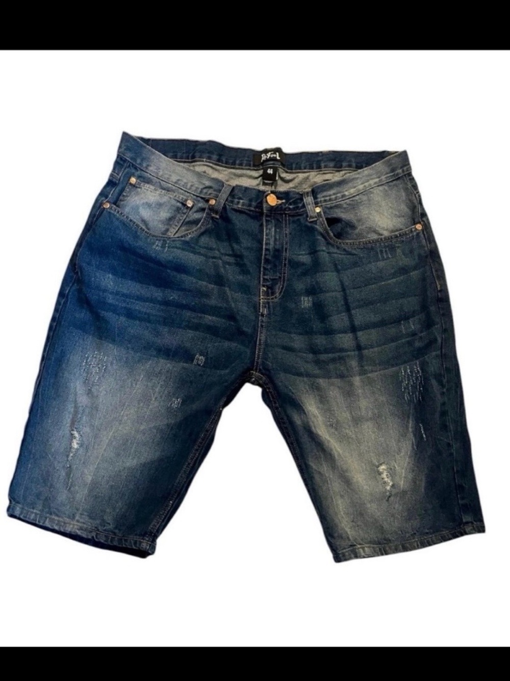 Refuel Men’s Slightly Distressed Denim Fashion Shorts